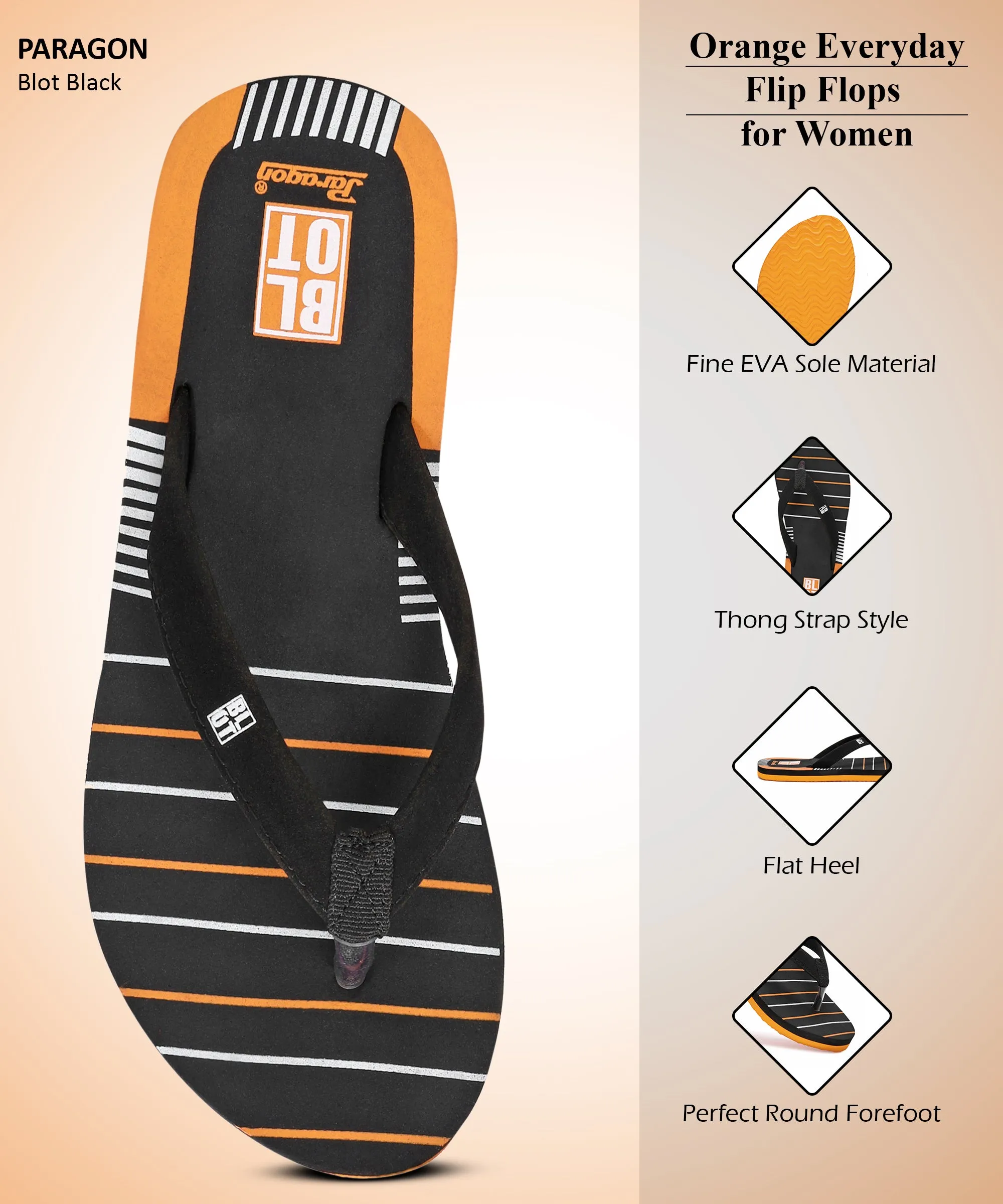 Yosi Flip Flops Paragon Blot K3308L Women Slippers | Lightweight Flipflops for Indoor & Outdoor | Casual & Comfortable | For Everyday Use