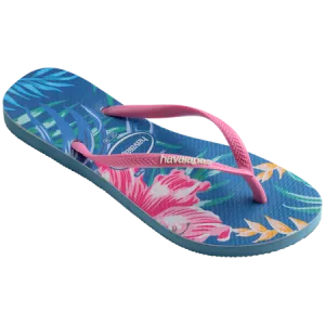 Havaianas Women Slim Floral Palm Flip Flops Comfortable Cute Flip Flops