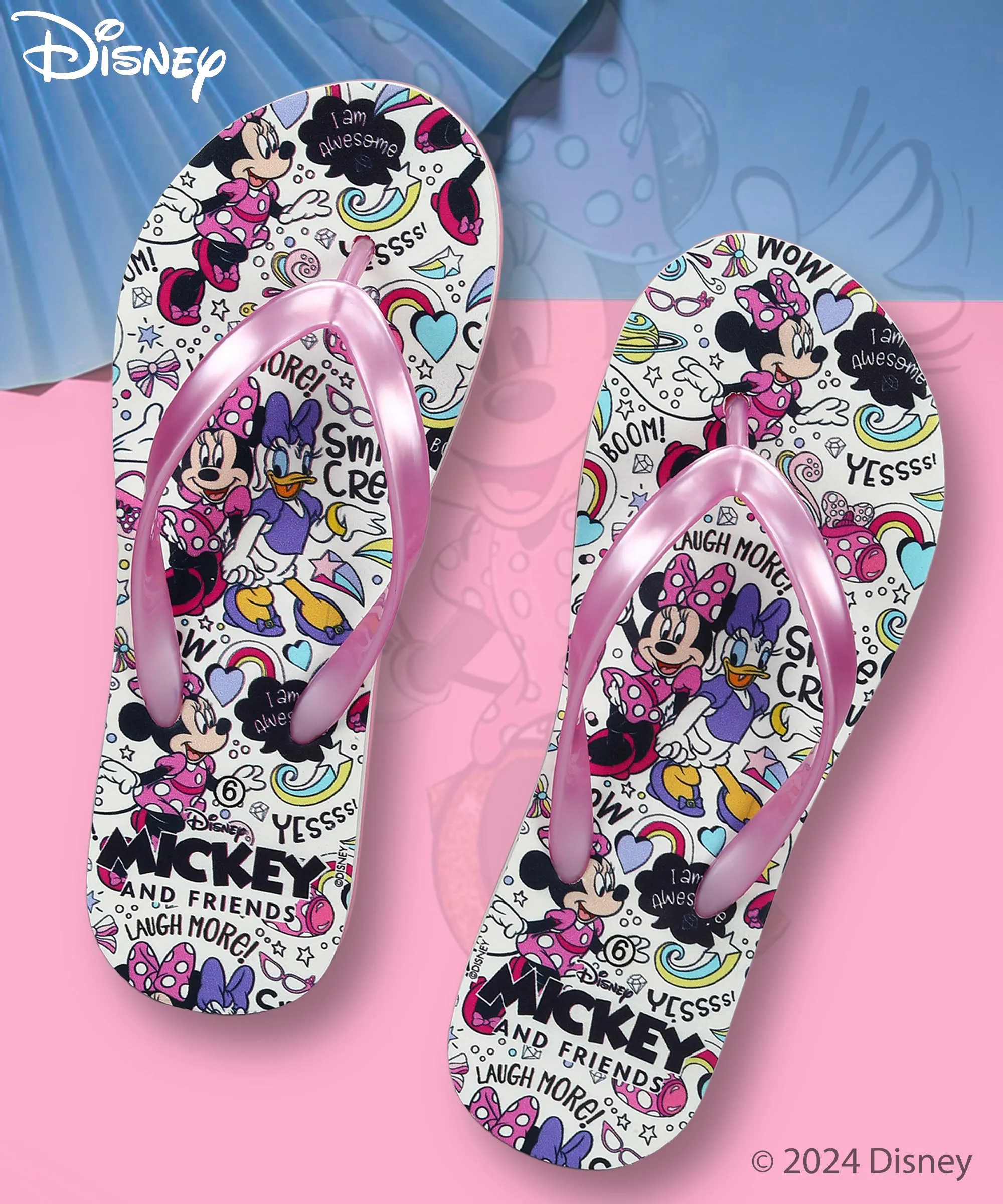 Paragon DK3743L Women's Pink Sliders with Cushioned Sole for Everyday Use Tkees Flip Flops Cocoa Butter