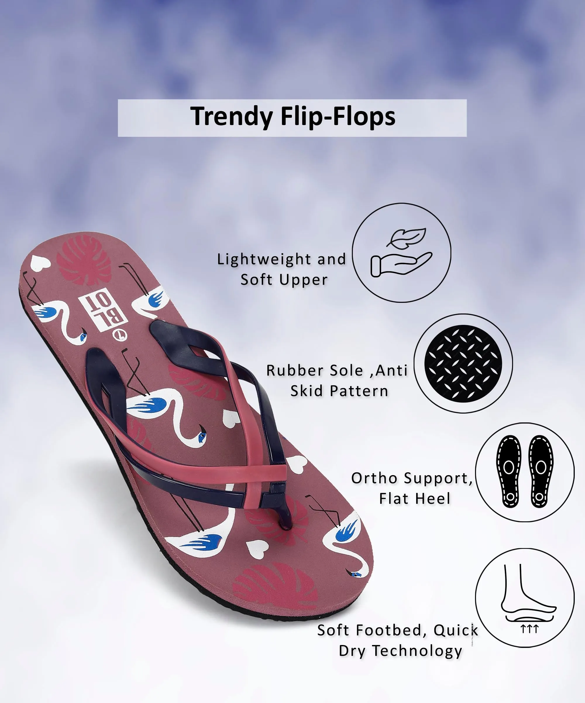 Paragon K3310L Women Stylish Flip Flops | Comfortable Flip Flops for Daily Use | Lightweight and Easy to Wash Flip Flops For Walking Long Distances