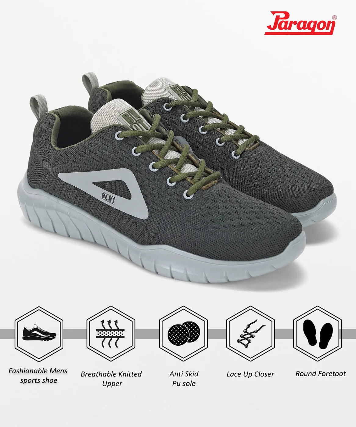 Paragon PUK1230G Men Casual Shoes | Stylish Walking Outdoor Shoes | Daily & Occasion Wear | Smart & Trendy | Comfortable Cushioned Soles Dance Sneakers For Zumba