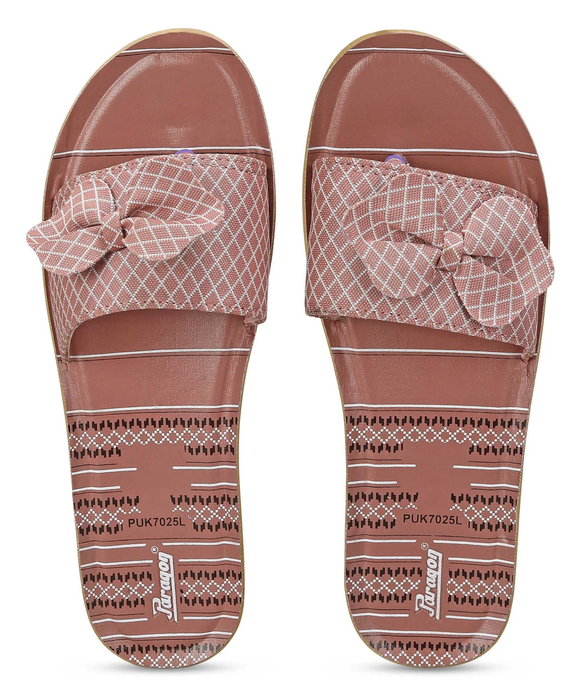 Cupcake Flip Flops Paragon PUK7025L Womens Pink-Grey Sliders with Cushioned Sole for Everyday Use