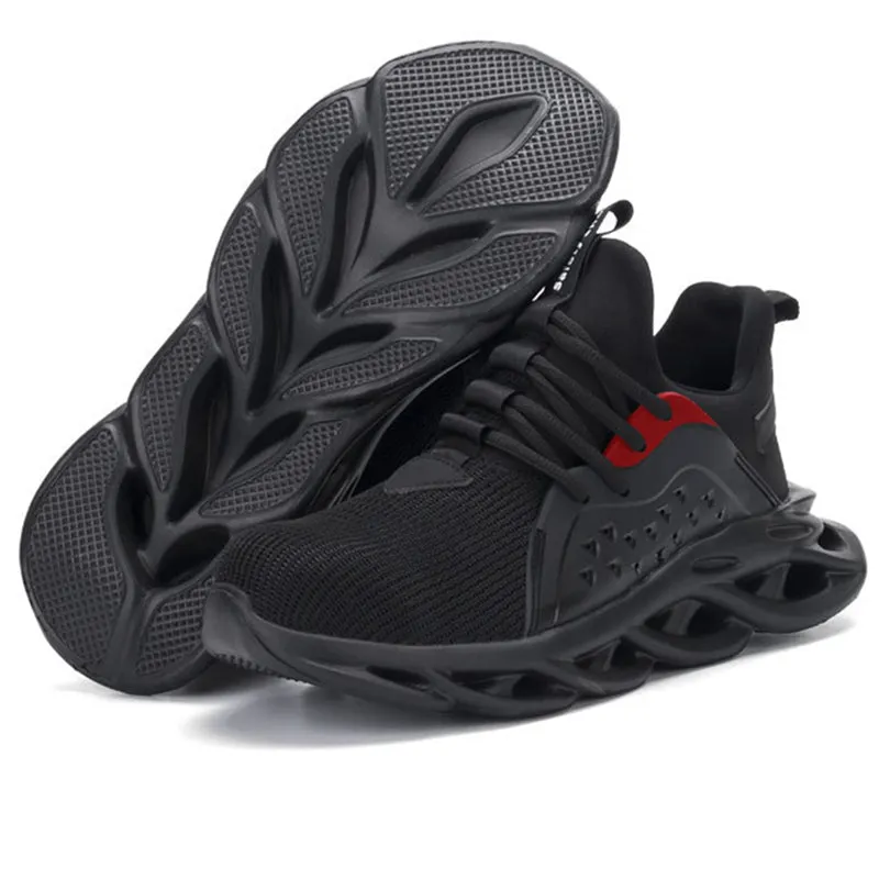 Best Work Boots For Snow And Ice Safety Work Shoes for Men Steel Toe Lightweight Breathable Work Slip Resistant for Worker Protective Sneakers