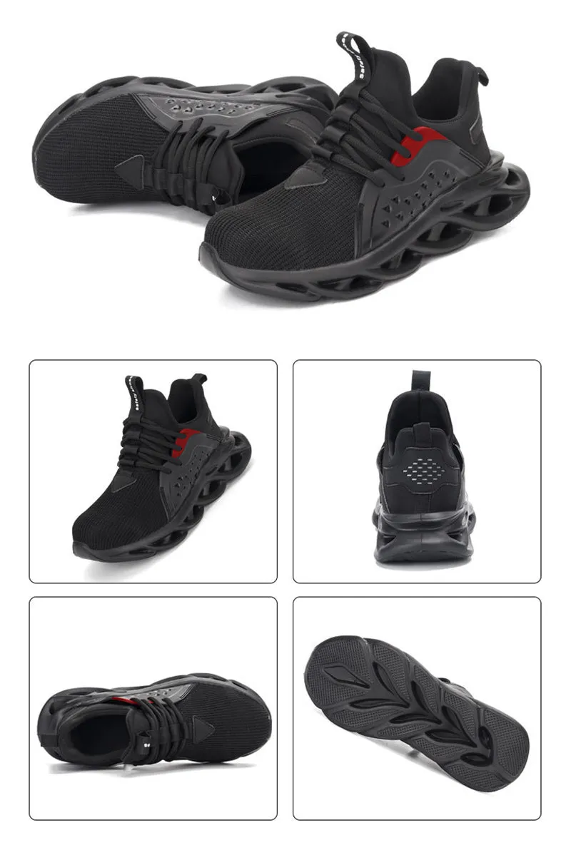 Safety Work Shoes for Men Steel Toe Lightweight Breathable Work Slip Resistant for Worker Protective Sneakers Lightest Work Boot