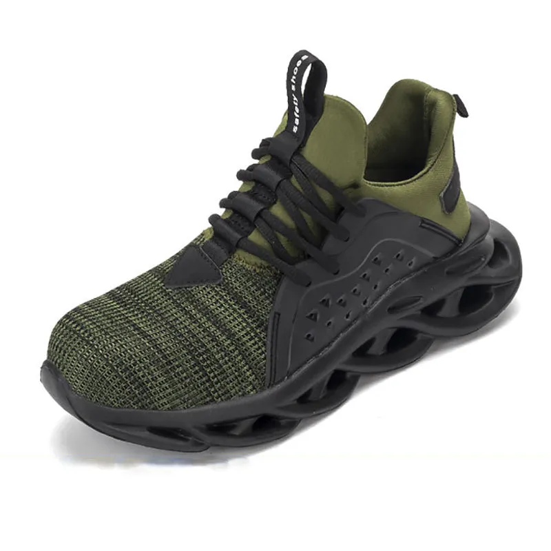 Best And Comfortable Work Boots Safety Work Shoes for Men Steel Toe Lightweight Breathable Work Slip Resistant for Worker Protective Sneakers