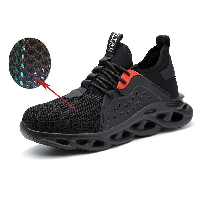 Safety Work Shoes for Men Steel Toe Lightweight Breathable Work Slip Resistant for Worker Protective Sneakers Lightweight Work Boots Steel Toe