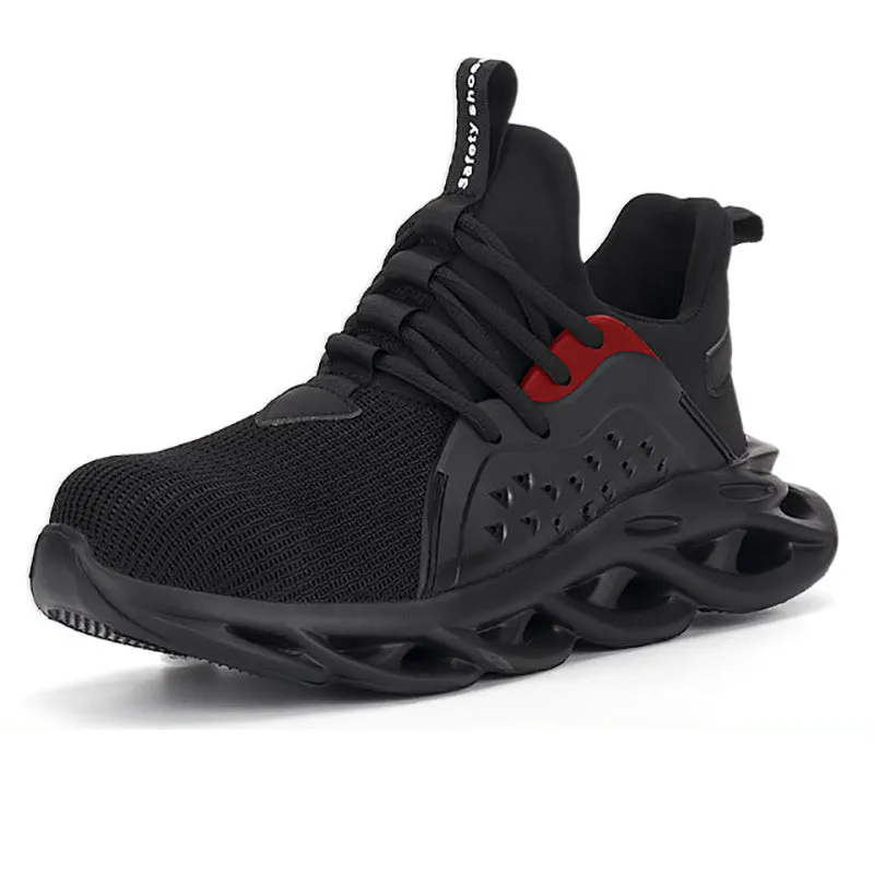 6 Moc Toe Work Boots Safety Work Shoes for Men Steel Toe Lightweight Breathable Work Slip Resistant for Worker Protective Sneakers