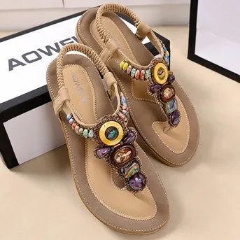 Flip Flops Silver Woman 2016 New Summer Flat Sandals Ladies Summer Bohemia Beach Flip Flops Shoes Women Shoes Sandles Zapatos Mujer Sandalias