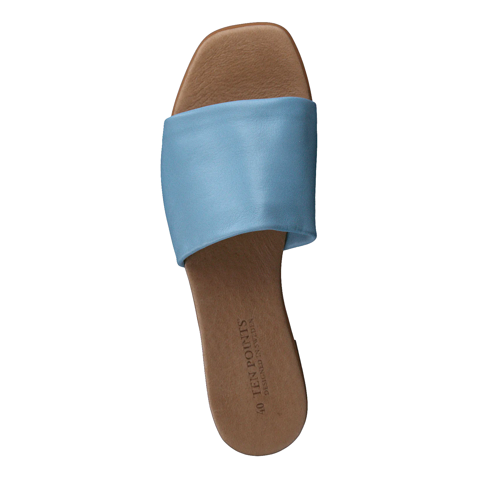 Big Toe Covered Flip Flops Madeleine Light Blue