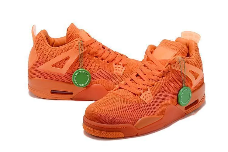 Asics Shoes Discount Sale Nike Air Jordan 4 Flyknit 'Total Orange' Basketball Men !!! CYBER MONDAY SALE !!!