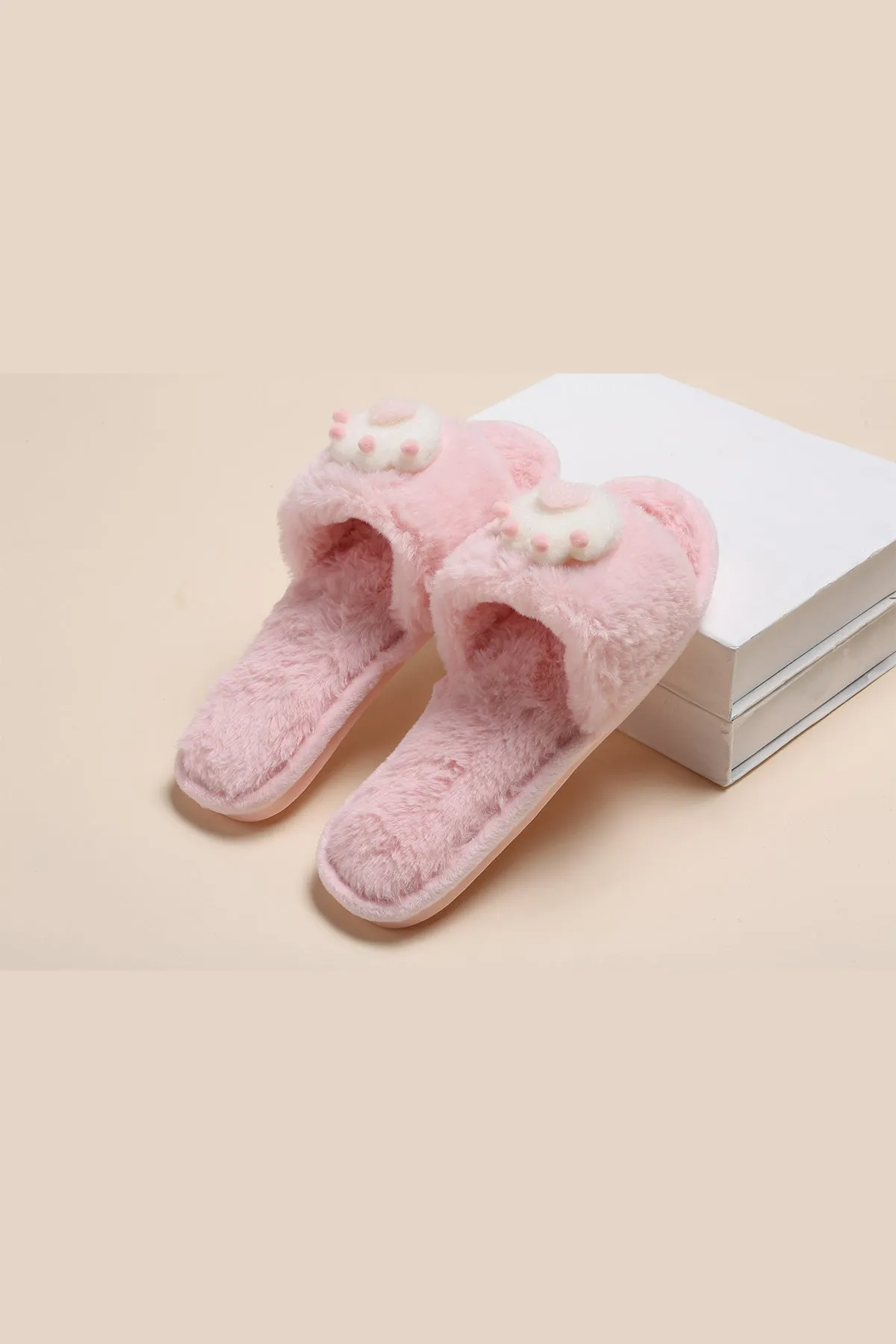 Flower Slippers Lykke Home | Pink Paw Slippers