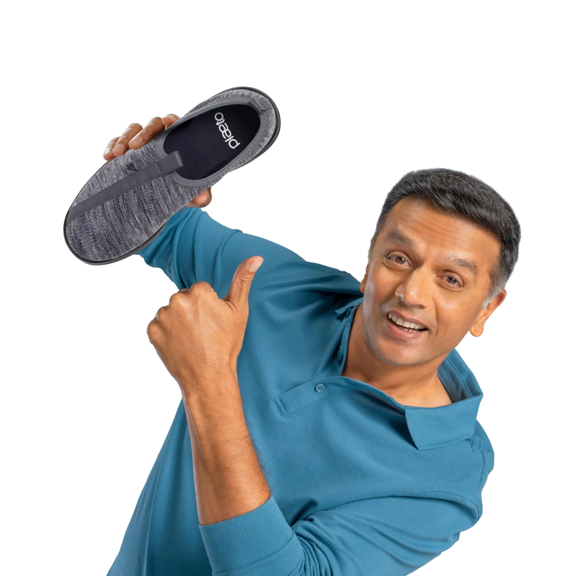 EZPlay Premium Slip Ons for Men - Black / Grey Mesh Slip On