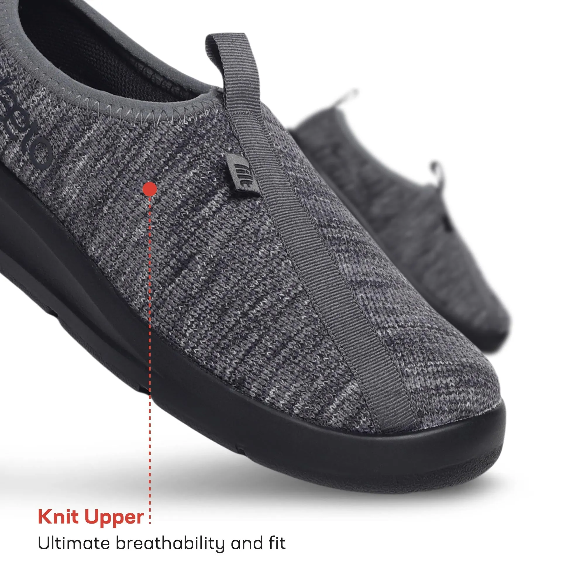 Uptown Ballet Slip On EZPlay Premium Slip Ons for Men - Black / Grey