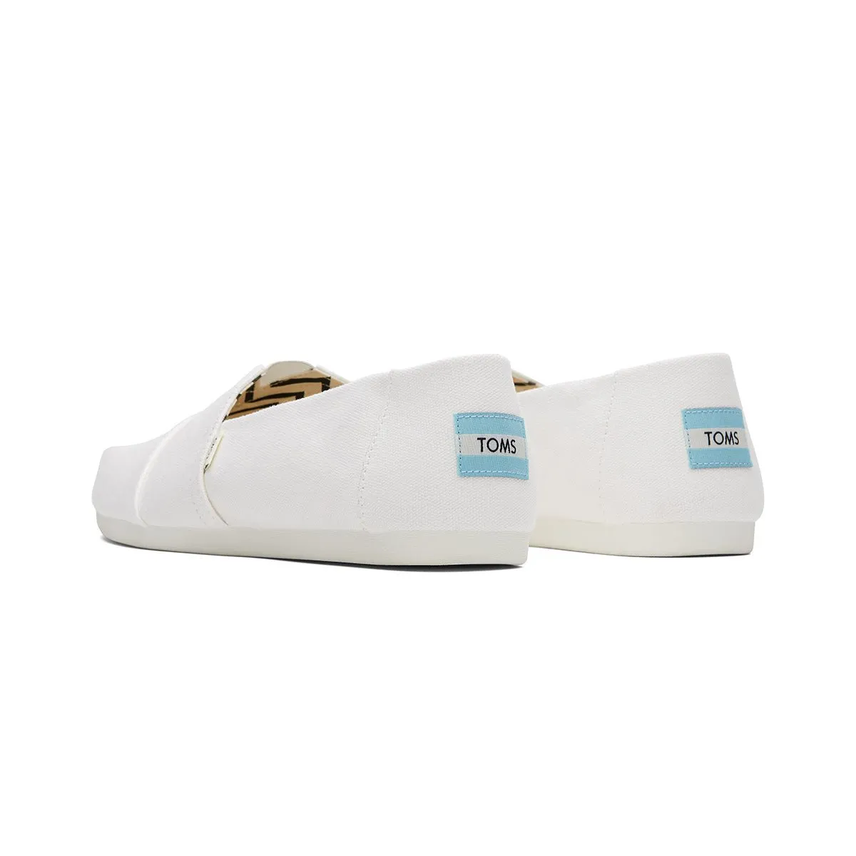 TOMS Sneaker Alpargata Women - White Recycled Cotton Canvas Slip On Dress Sneakers