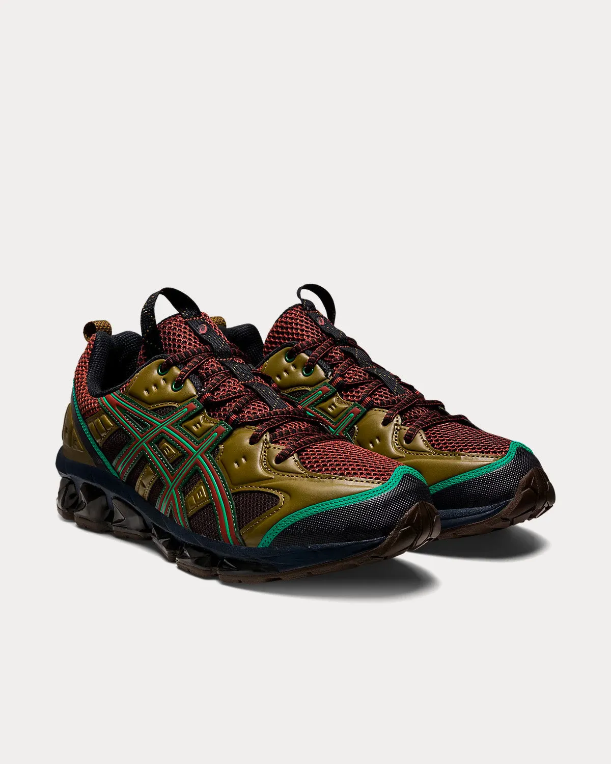 Asics Wrestling Shoes Split Elite GEL-QUANTUM 360 VII KISO Fir Green / Demitasse Low Top Sneakers