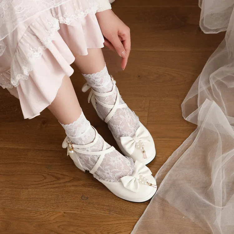 Women's Bow Tie  Ankle Strap Block Heel Platform Sandals Sandals At Amazon