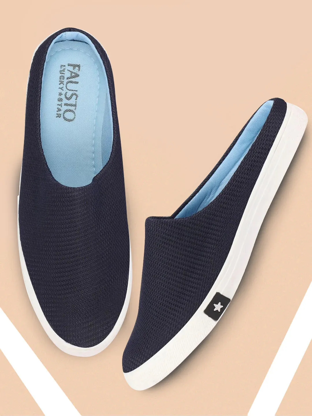 Men Navy Blue Casual Canvas Slip-On Shoes Slip On Slip Ons Slip On Slip Ons Slip On Dress