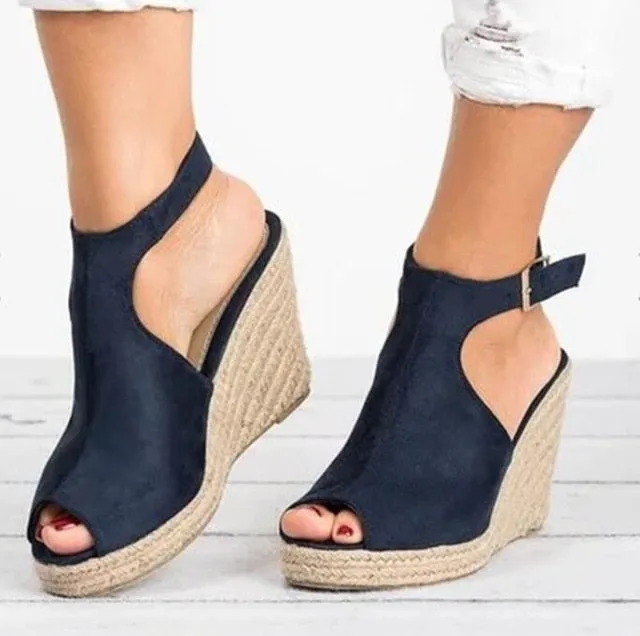 Plus Size 35-43 Platform Sandals Wedges Shoes For Women Heels Sandalias Mujer Summer Clog Womens Zapatos De Hombre E12 Sandals Com