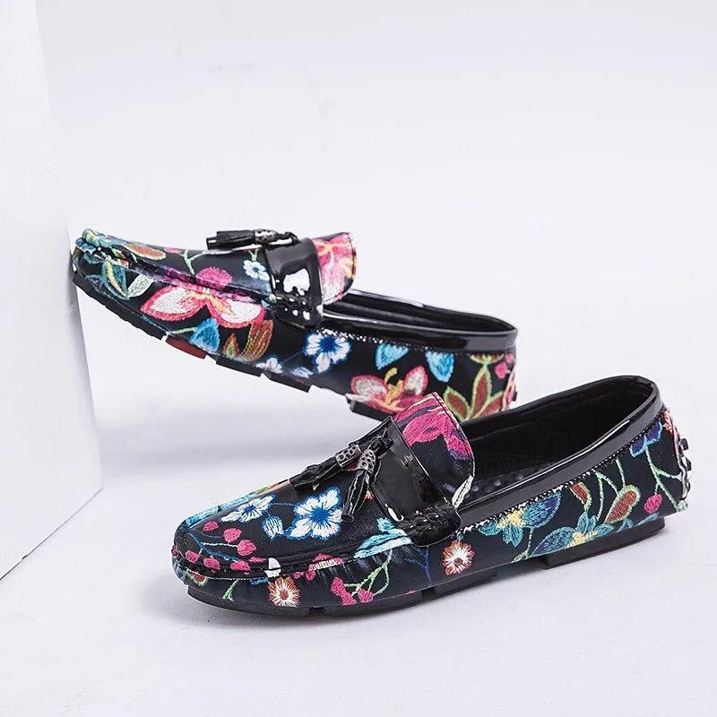 Whiddon Step Loafers Men's Casual Flower Design Loafers
