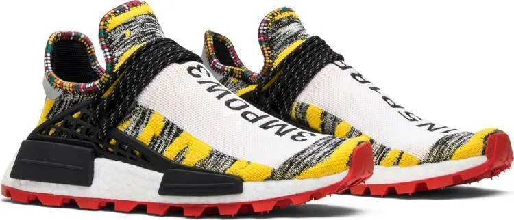 Pharrell x Adidas NMD Human Race Trail 'Solar Pack' Grey Yellow Shoes Men Women Sneaker !!! CYBER MONDAY SALE !!! Adidas No Shoelace