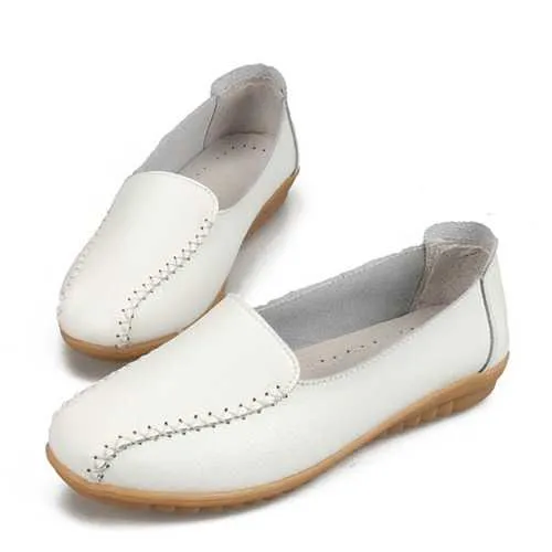 Barefoot Shoes Loafers Women Loafers Shoes Casual Outdoor Slip On Leather Flats
