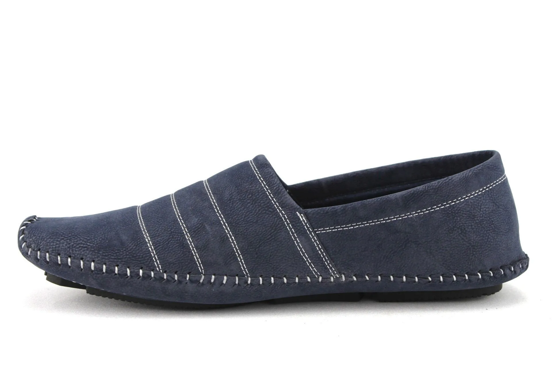 Men's M4010-6 Moccasin Suede Contrast Stitch Loafer Shoes Winter Slippers