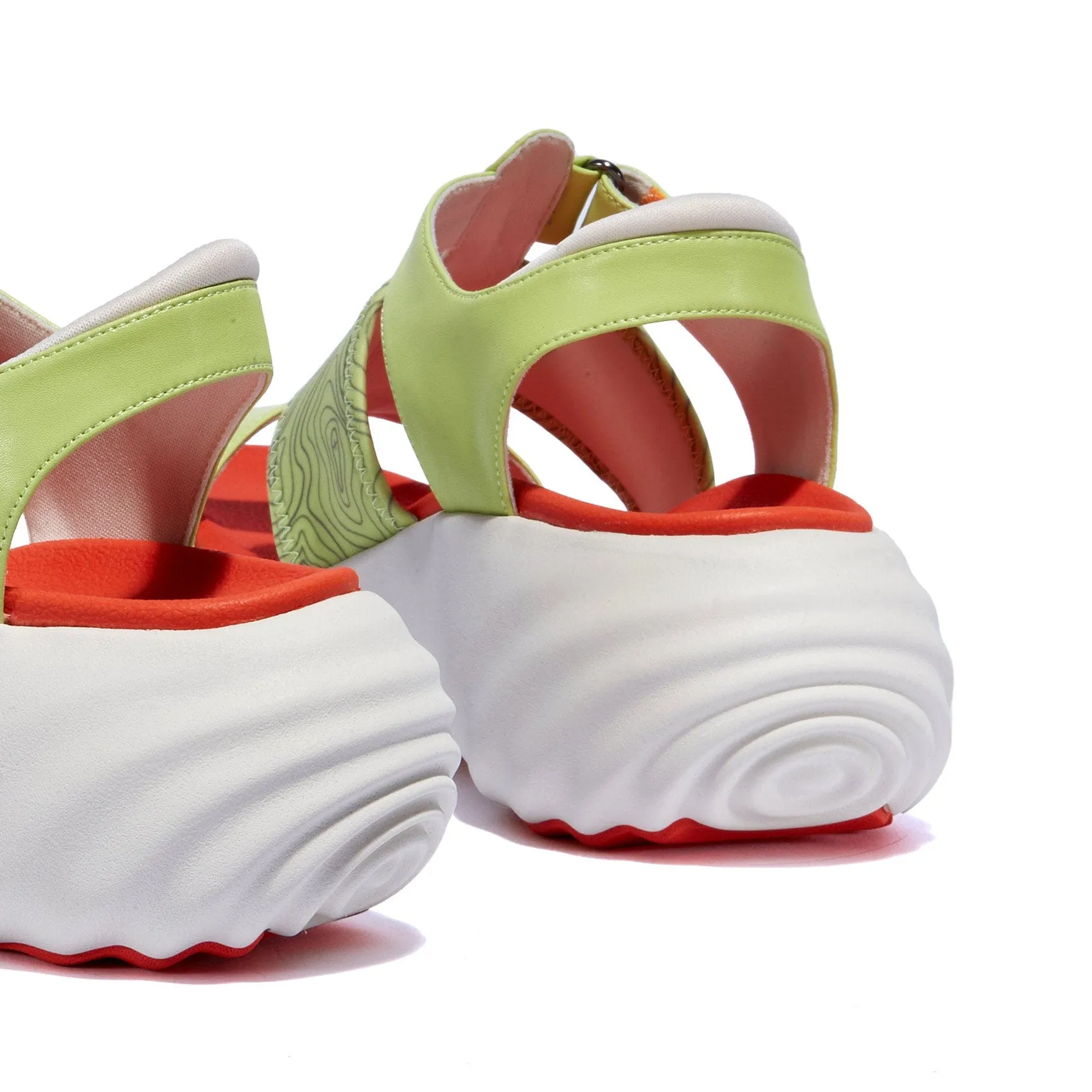 Open Toe Clogs Slip On Daiquiri Green Sitges I Women