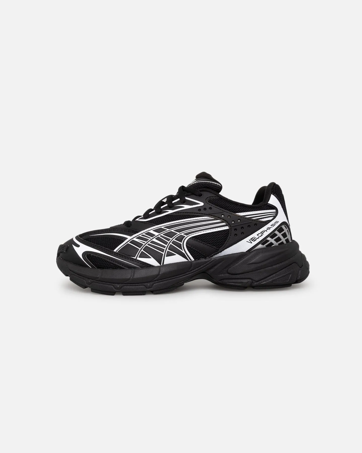 Size Converter Asics Puma Velophasis Always On Black