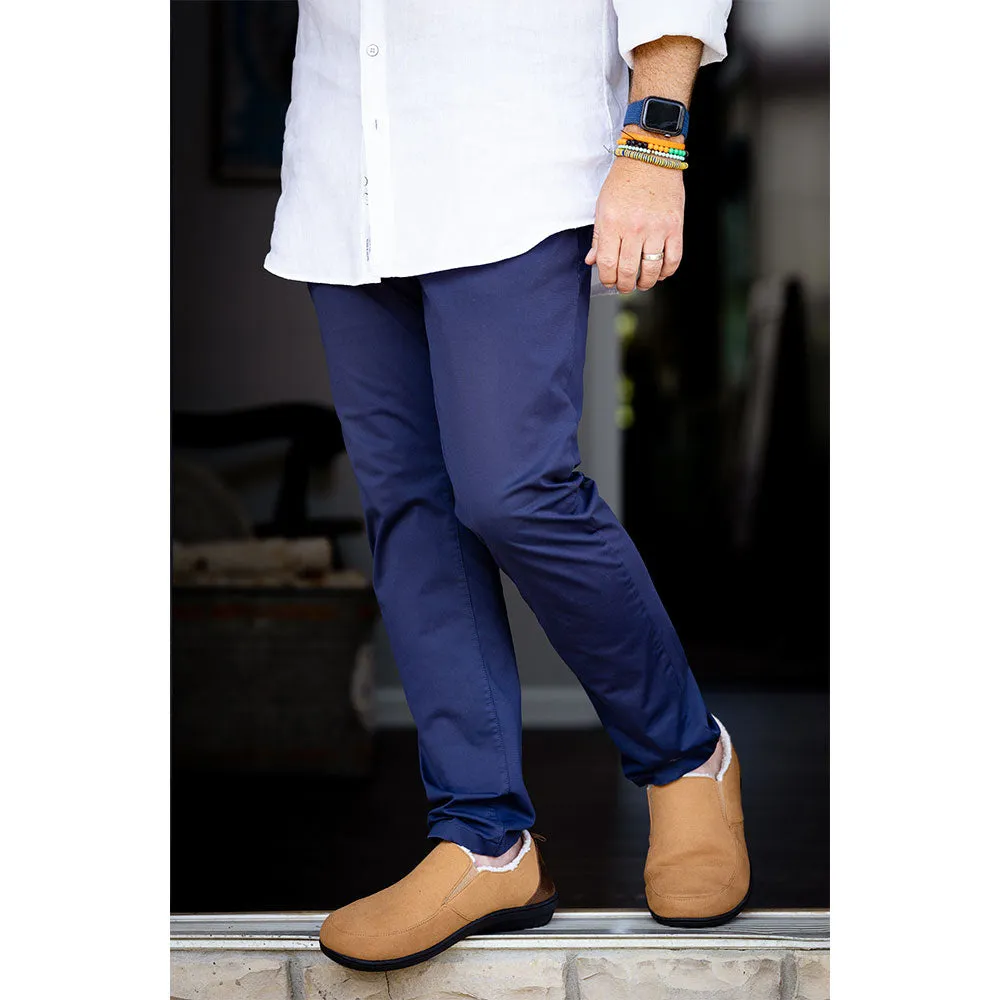 Character Slippers PowerStep Men's Twin-Gore Slippers | Plantar Fasciitis Arch Support Orthotic House Shoe