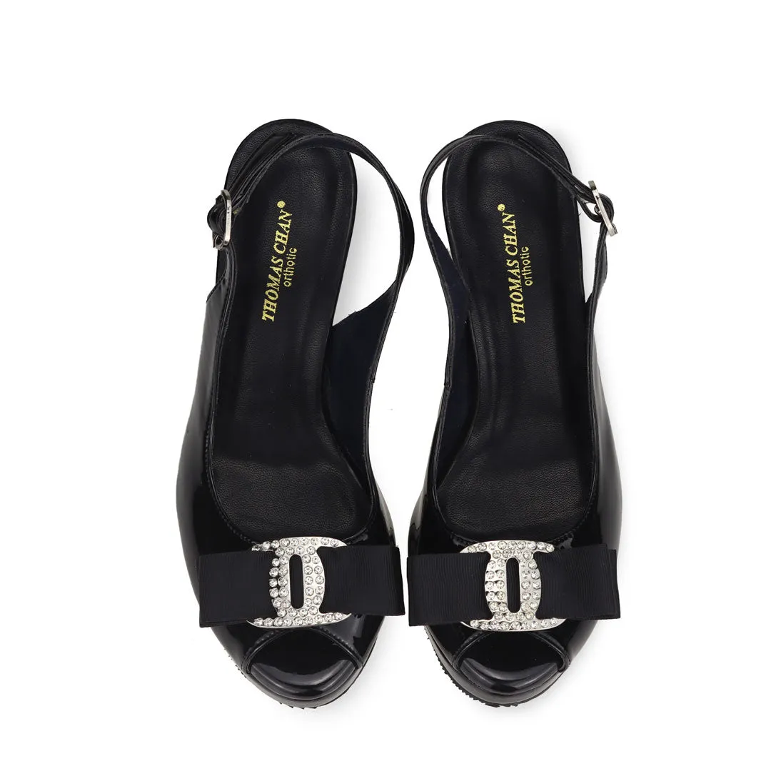 [Pre-Order] Peep Toe Slingback Stiletto High Heels 3"inch [Office Wear Series] Memory Foam Steel Toe Work Boots