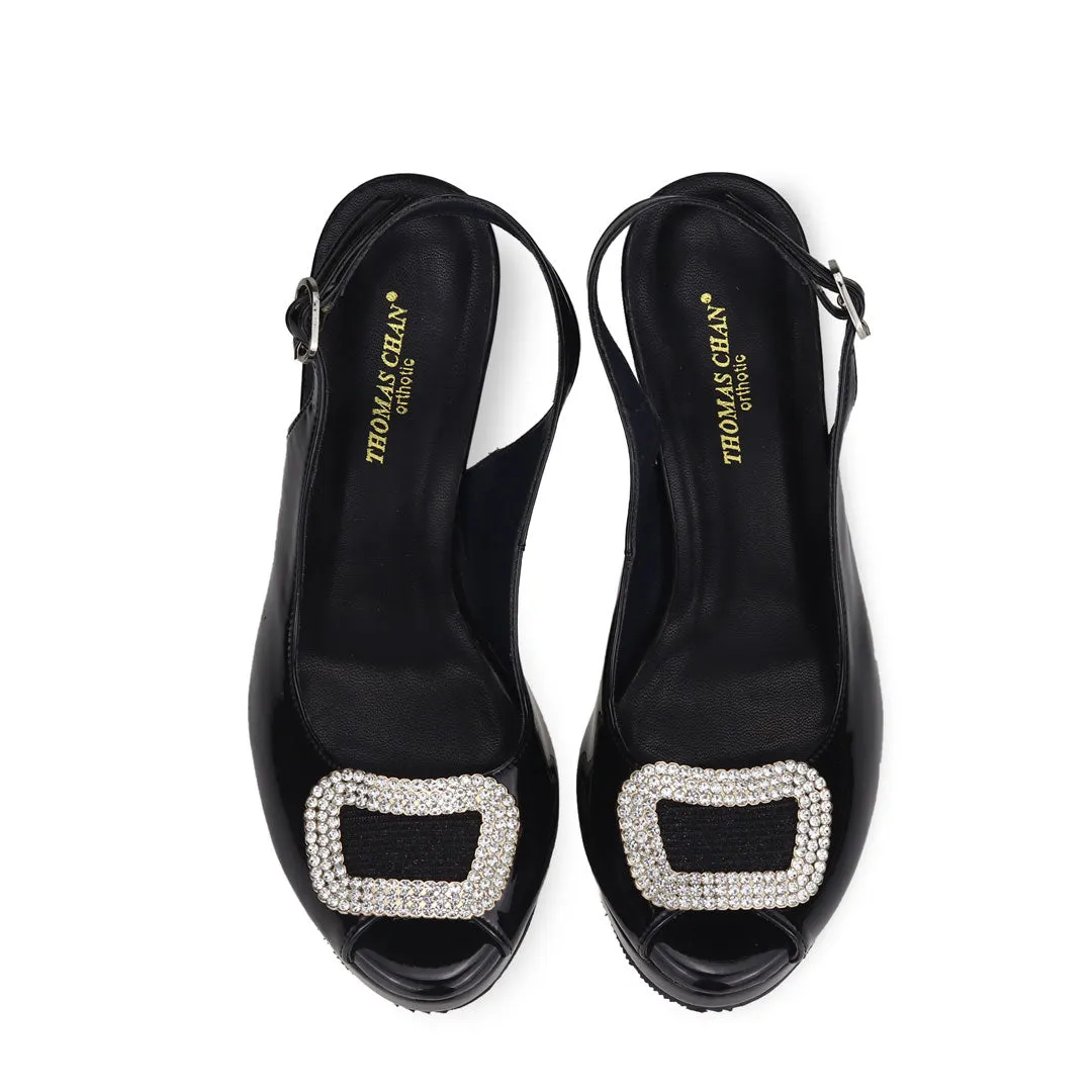 [Pre-Order] Peep Toe Slingback Stiletto High Heels 3"inch [Office Wear Series] 8 Inch Work Boots - Soft Toe