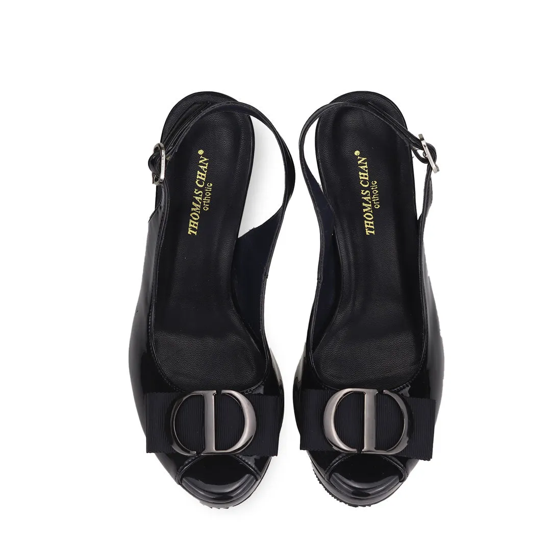 Sale On Work Boots [Pre-Order] Peep Toe Slingback Stiletto High Heels 3"inch [Office Wear Series]