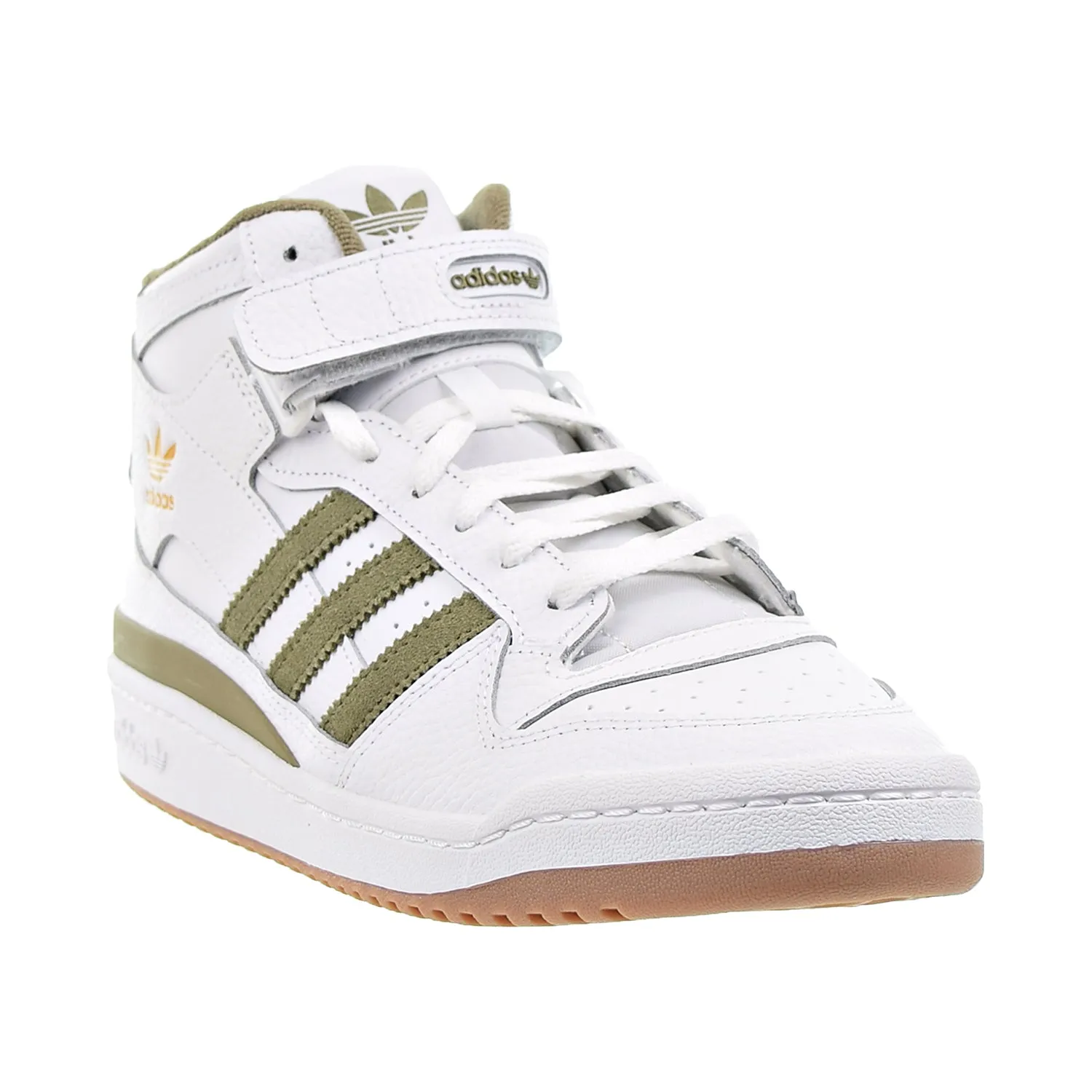 Adidas Originals Forum Mid Men's Shoes White-Orbit Green Gray Adidas Shoes