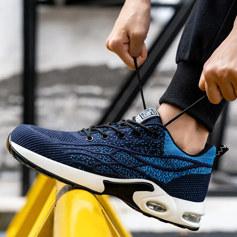 Steel Toe Shoes for Men Wide Comfortable Indestructible Safety Sneakers Lightweight Non Slip Work Utility American Made Work Boots Steel Toe