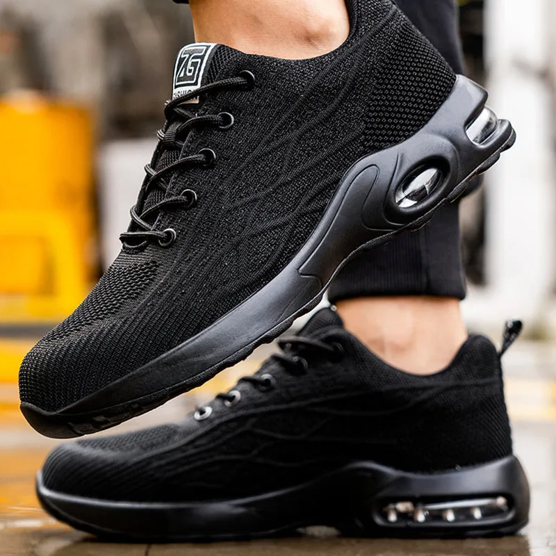 Work Boots St Louis Mo Steel Toe Shoes for Men Wide Comfortable Indestructible Safety Sneakers Lightweight Non Slip Work Utility