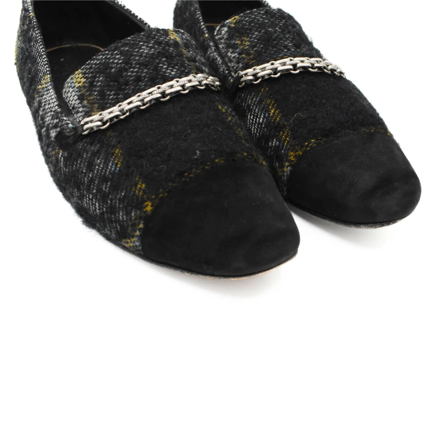 Chanel Tweed Loafers - Women's 41 Tartan Loafers