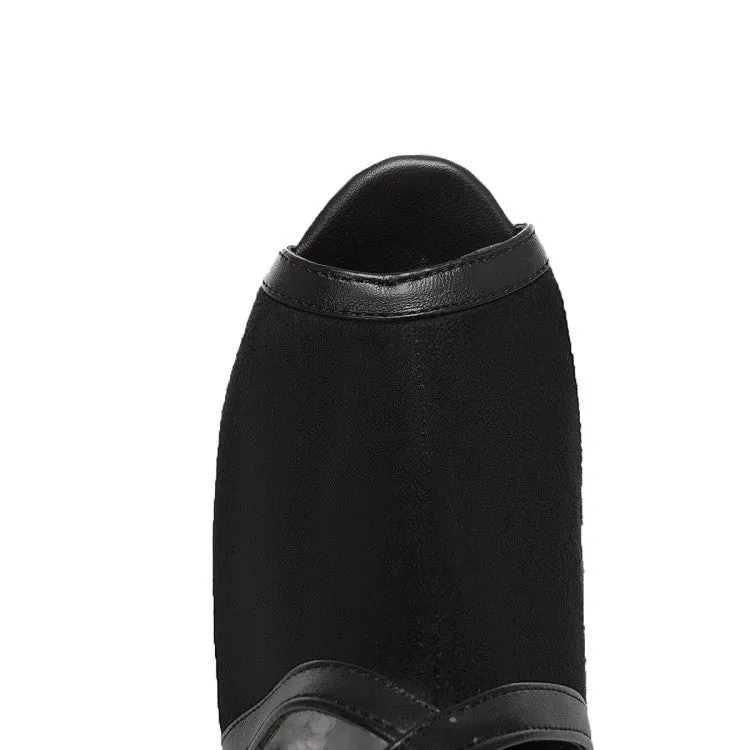 Taos Guru Sandals Women's Peep Toe Cutout Ankle Strap Chunky Heel Platform Sandals