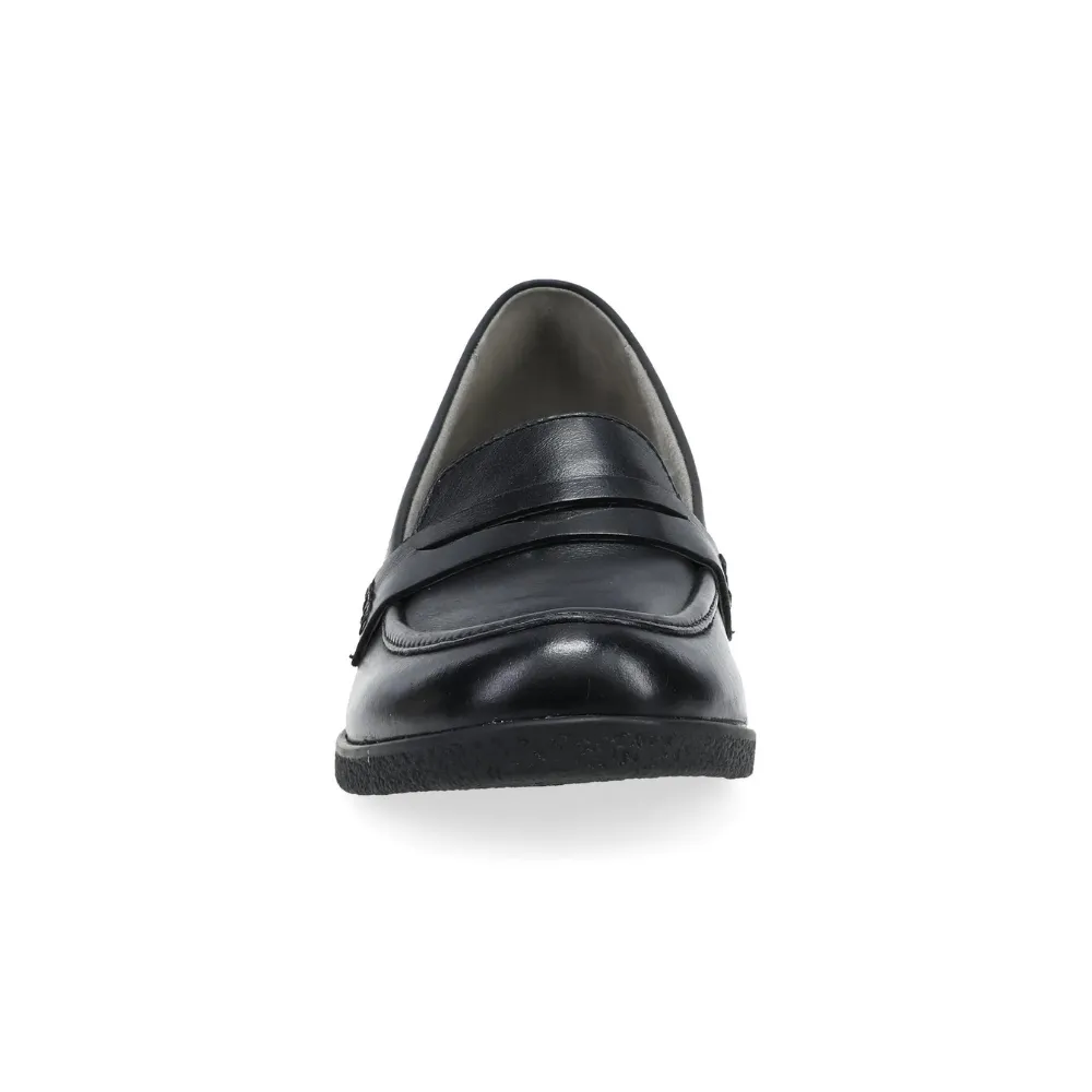 Gh Bass And Co Loafers Dansko Danica Black Waterproof Burnished Loafer (Women's)