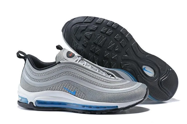 Nike Air Max 97 Ultra 17 Silve Grey Blue White Men Shoes Sale Size US 7-11 Running Shoes Asics Gt 2000