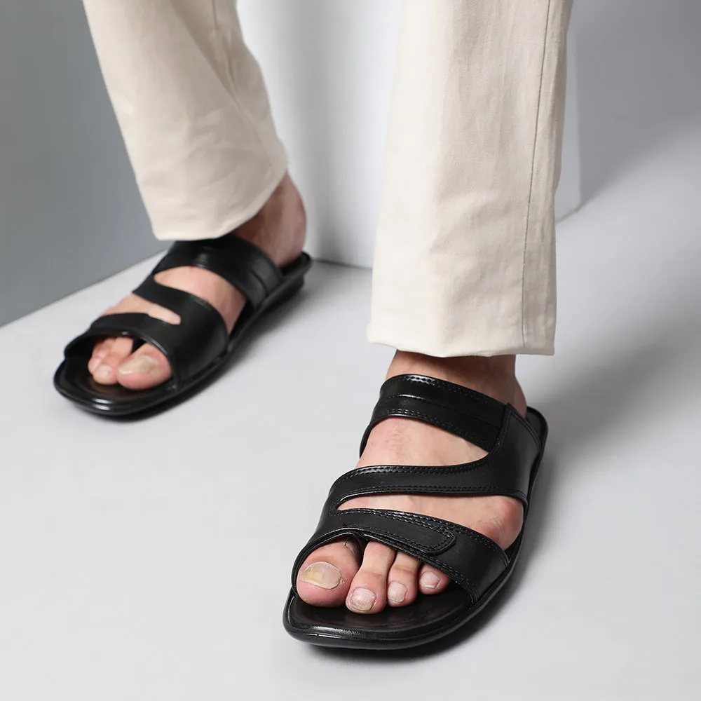 Coolers Casual (Black) Slippers For Men COOL99-13 By Liberty Isotoner Ballet Slippers