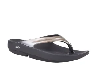 OOFOS LATTE OOLALA Rainbow Strap Flip Flops