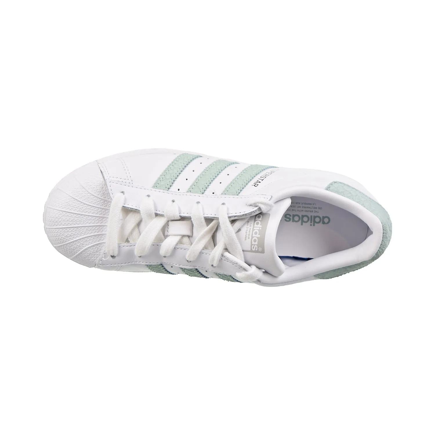Adidas Trxn Shoes Adidas Superstar Womens Shoes Footwear White/Ash Green/Silver Metallic