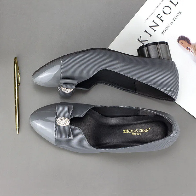 Best Work Boots For Walking On Concrete Diamond Rhinestone Low Heel Pumps 1.5"inch [Office Wear Series][ODD SIZES LEFT]