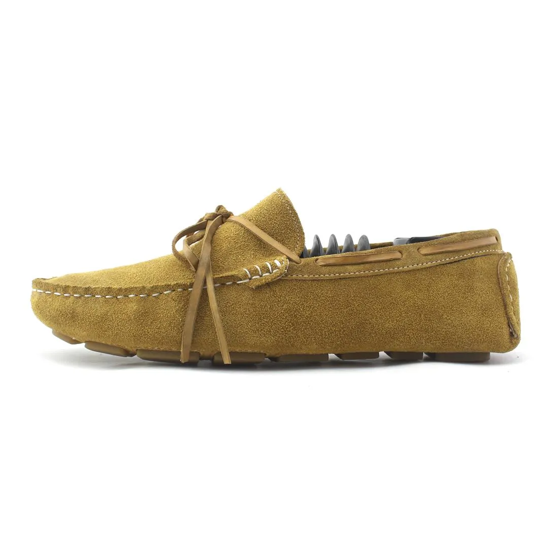 Fadano - Luxe Knot Loafers - Mustard Slip On Loafers Shoes
