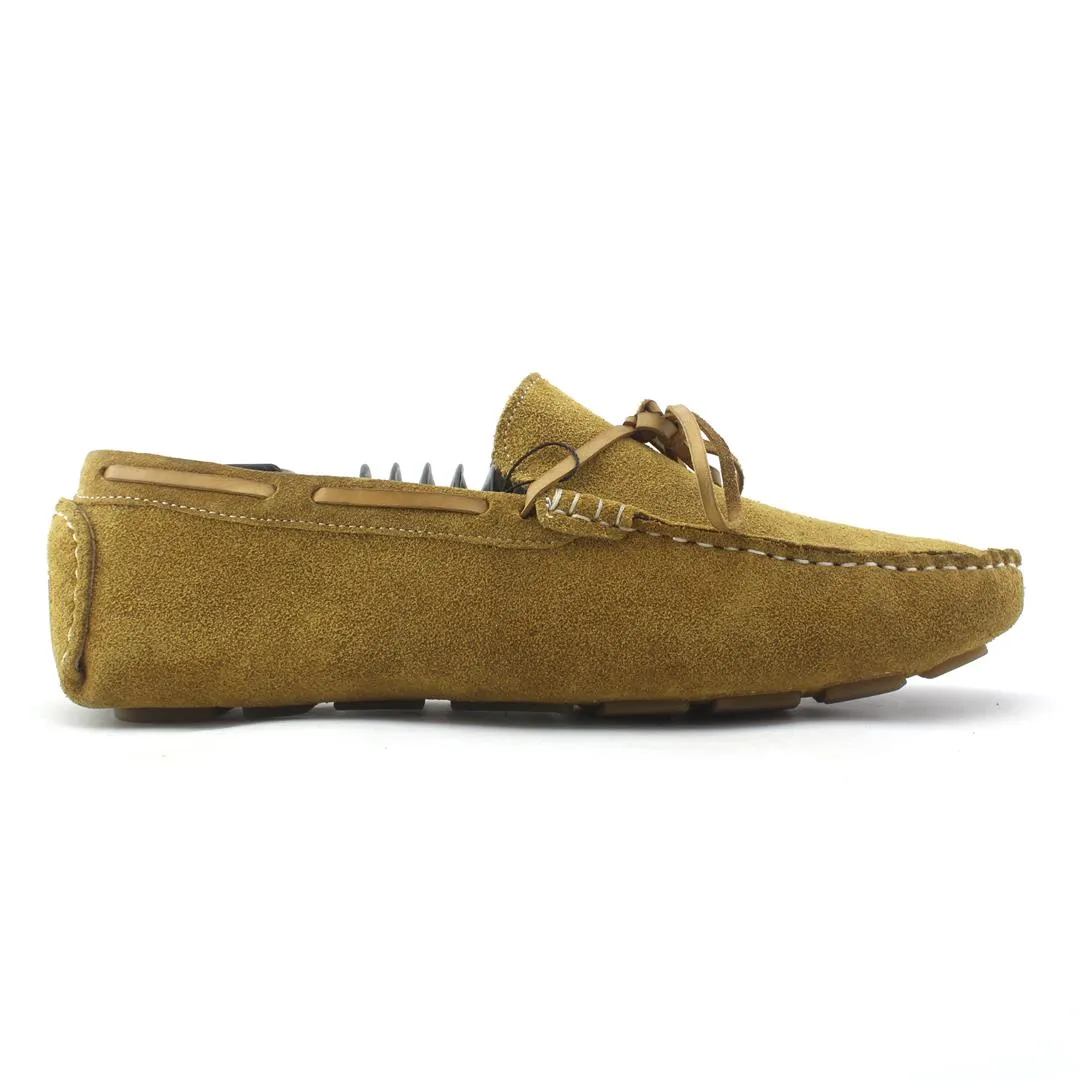Rugged Penny Loafers Fadano - Luxe Knot Loafers - Mustard