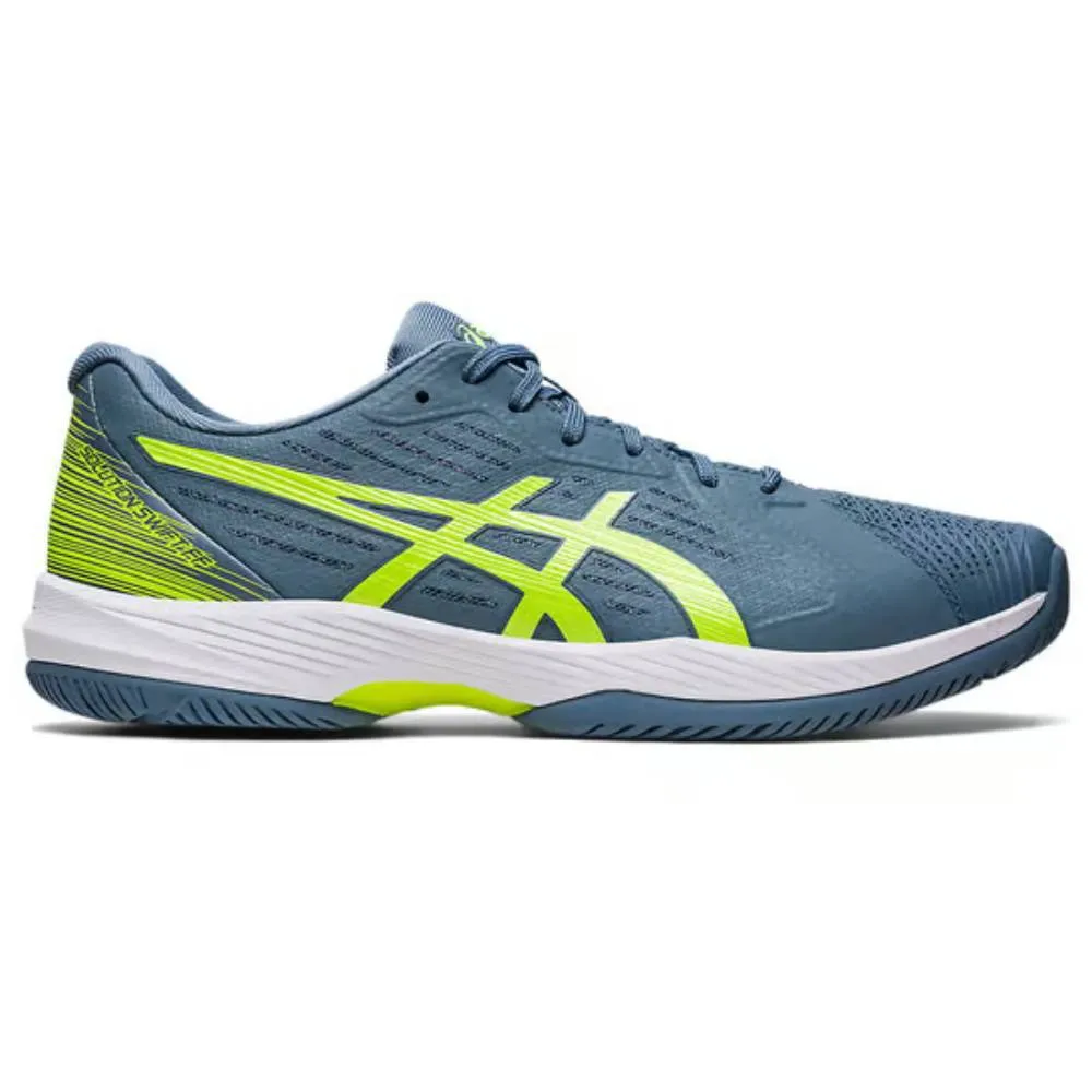 Asics Shoe Model Chart ASICS Men's Solution Swift FF Tennis Shoe (Steel Blue/Hazard Green)
