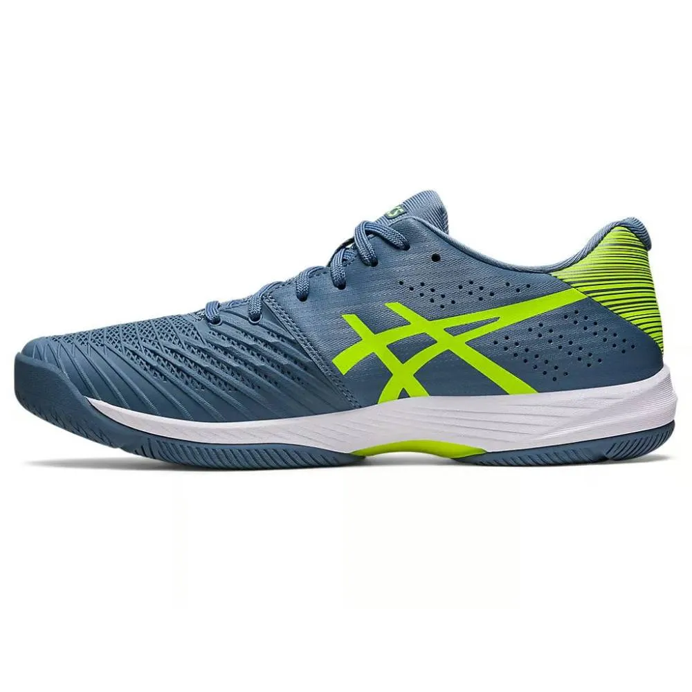 Asic Shoes On Sale ASICS Men's Solution Swift FF Tennis Shoe (Steel Blue/Hazard Green)