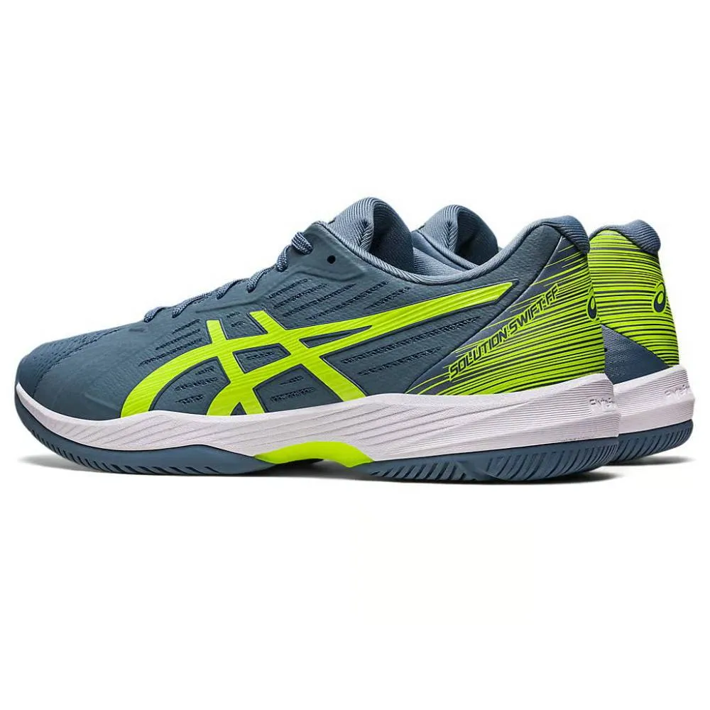 Asics Shoes Gel ASICS Men's Solution Swift FF Tennis Shoe (Steel Blue/Hazard Green)
