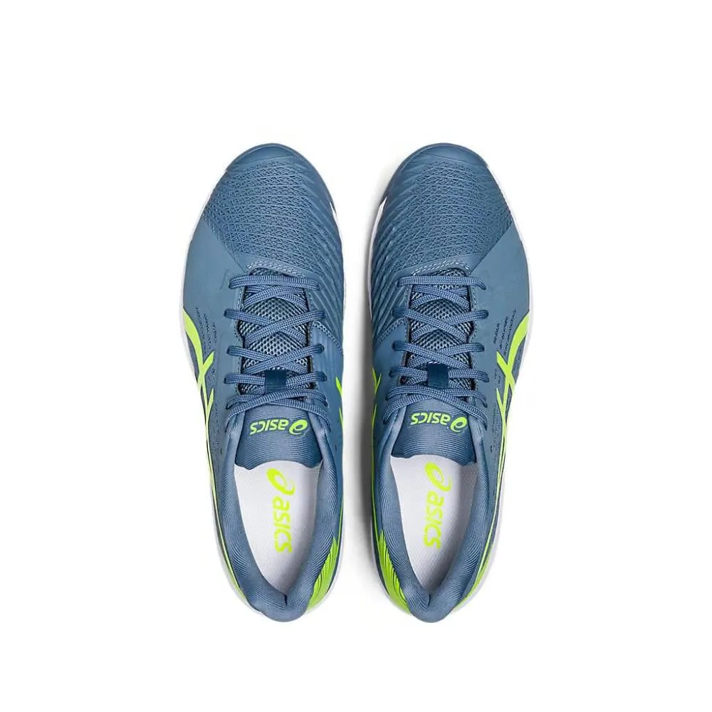 ASICS Men's Solution Swift FF Tennis Shoe (Steel Blue/Hazard Green) Asics Neutral Shoes
