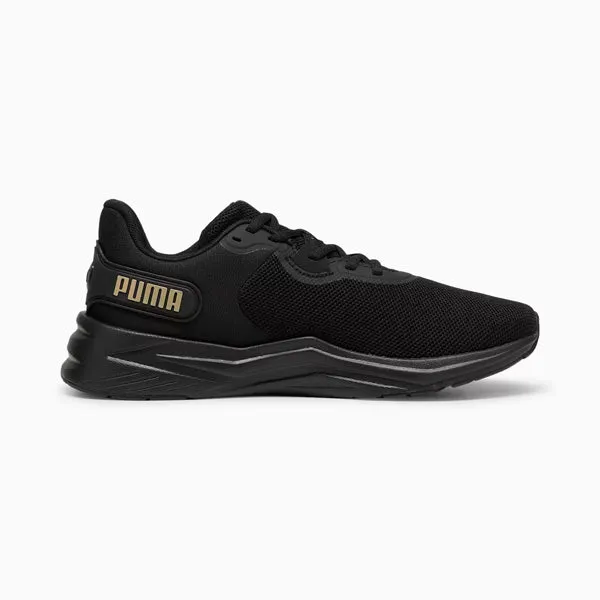 Asics Shoe Tester PUMA DISPERSE XT 3 KNIT CROSS TRAINING SHOES FOR MEN, PUMA BLACK & PUMA GOLD